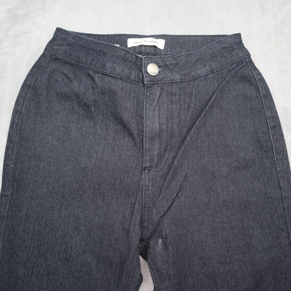 Mind Code Pants Womens 1 Black High Waist Flat Front Straight Leg Jegging - Picture 12 of 16